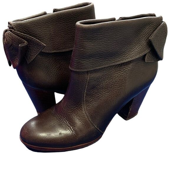 Kate Spade Lanise Bow Leather Ankle Boot Brown Size 7.5 - Picture 1 of 11